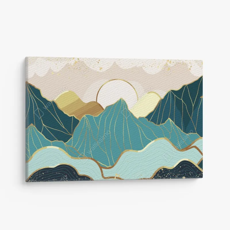 Leinwandbild warme abstrakte formen – Wallnifity®