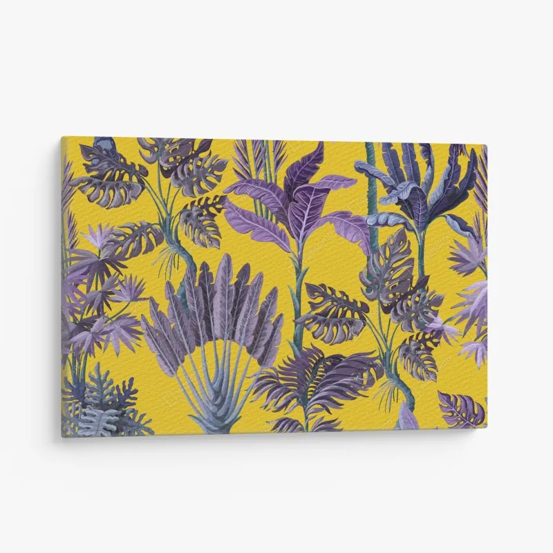 Leinwandbild ruhiger grüner steg über dem fluss – Wallnifity®