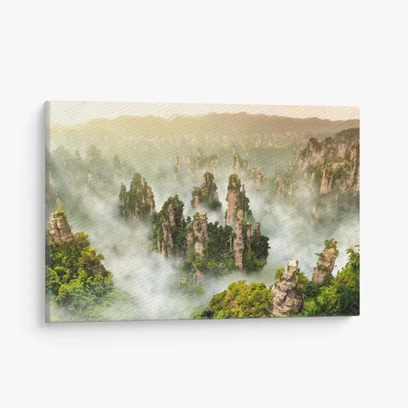 Leinwandbild ruhige inselspiegelungen bei sonnenuntergang – Wallnifity®