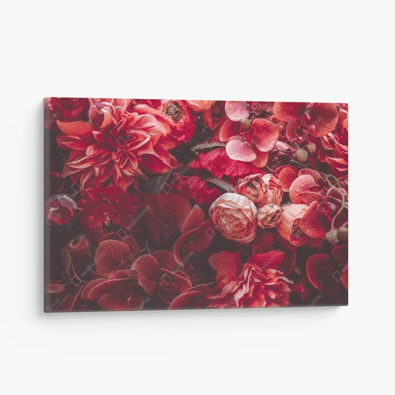 Leinwandbild eukalyptus aquarell botanisches muster auf dunklem hintergrund – Wallnifity®