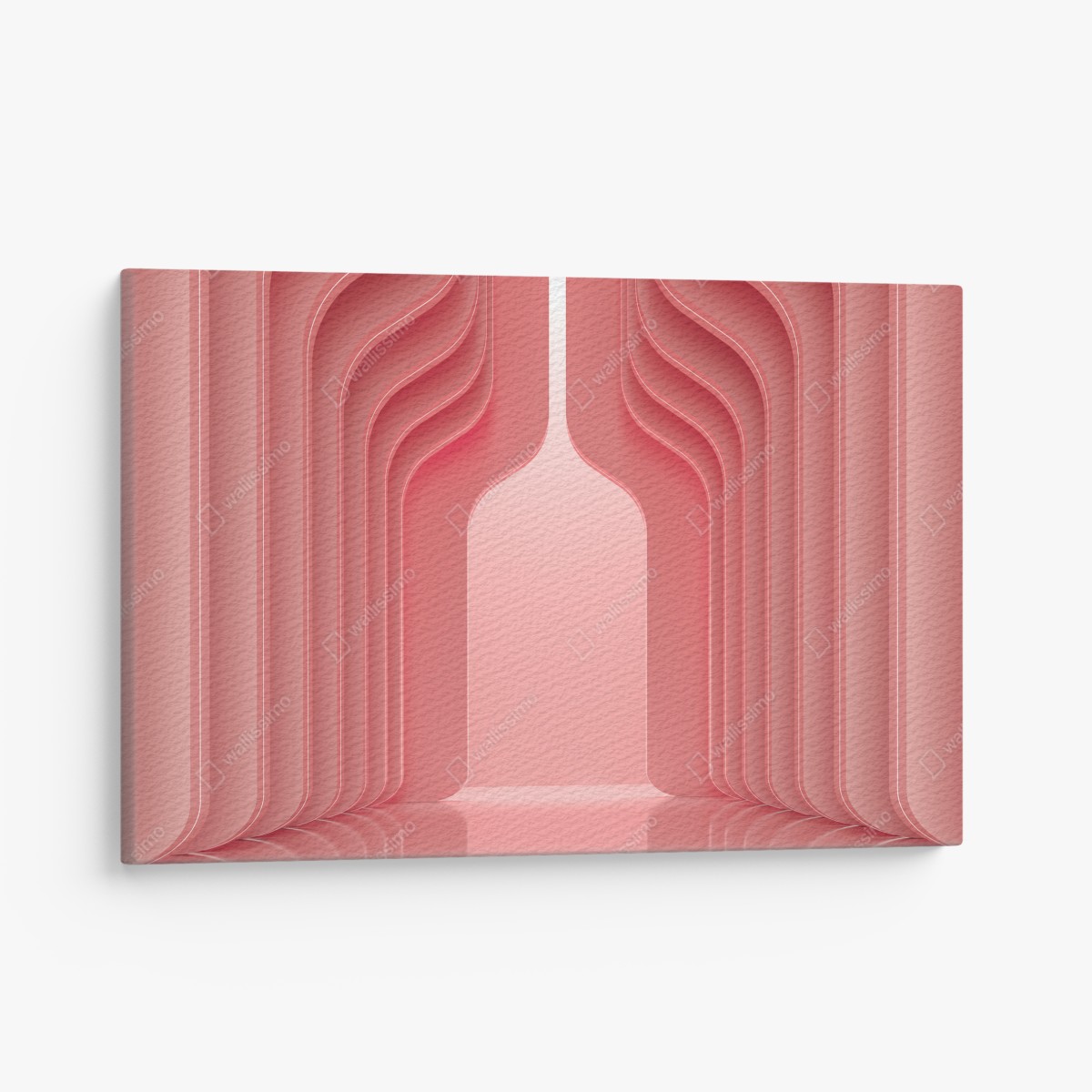 Leinwandbild zeitgenössisches korallenrosa architekturmotiv – Wallnifity®