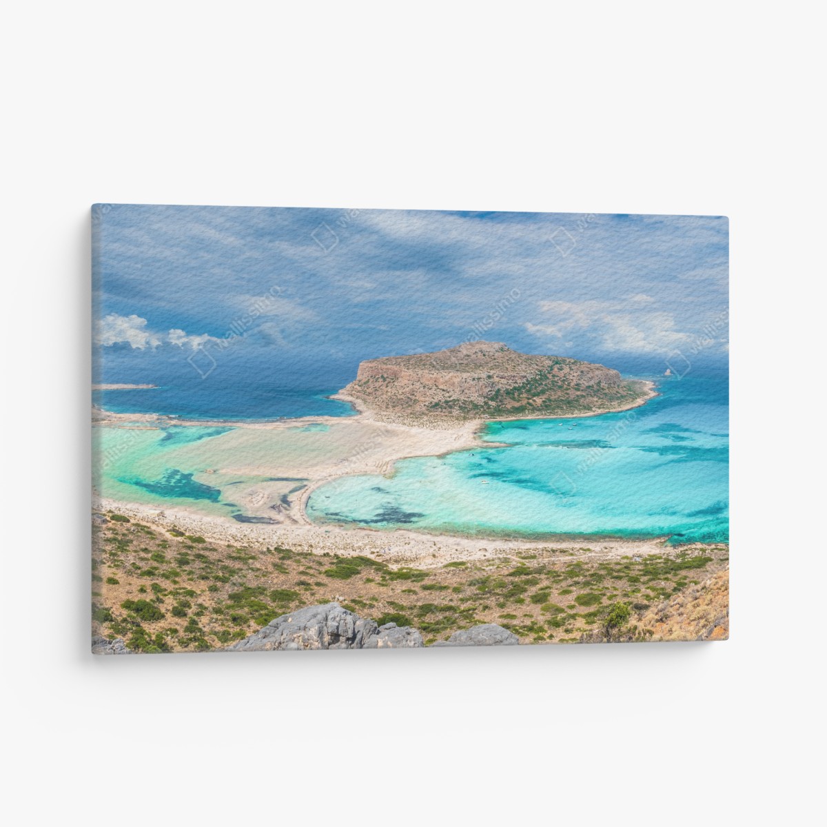 Leinwandbild Balos Lagoon, Kreta panorama strandblick – Wallnifity®