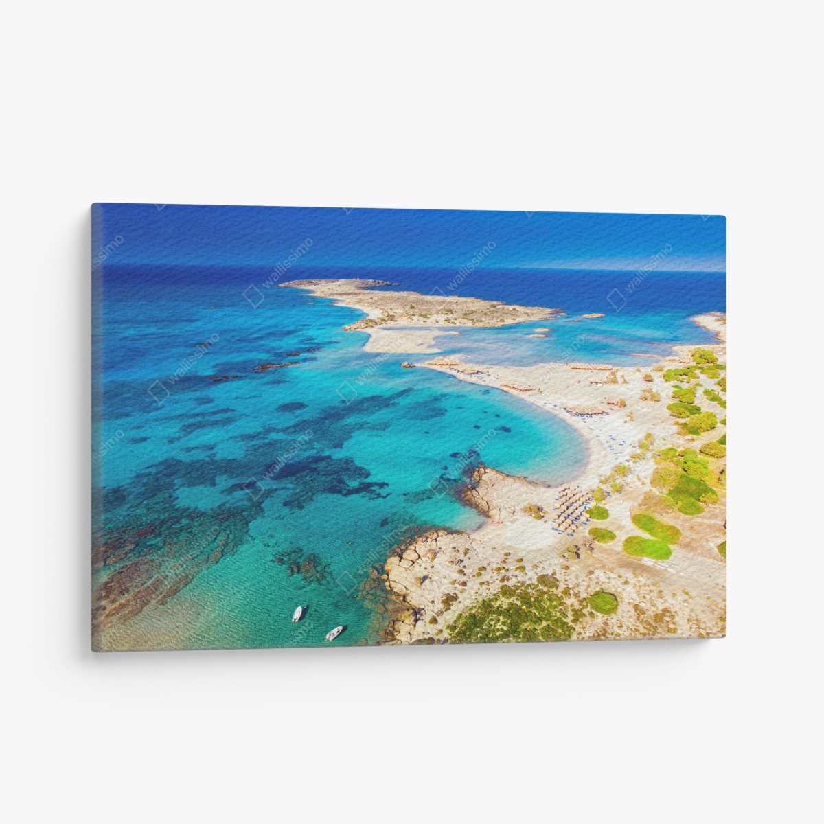 Leinwandbild Elafonissi strand, Kreta türkis lagune – Wallnifity®