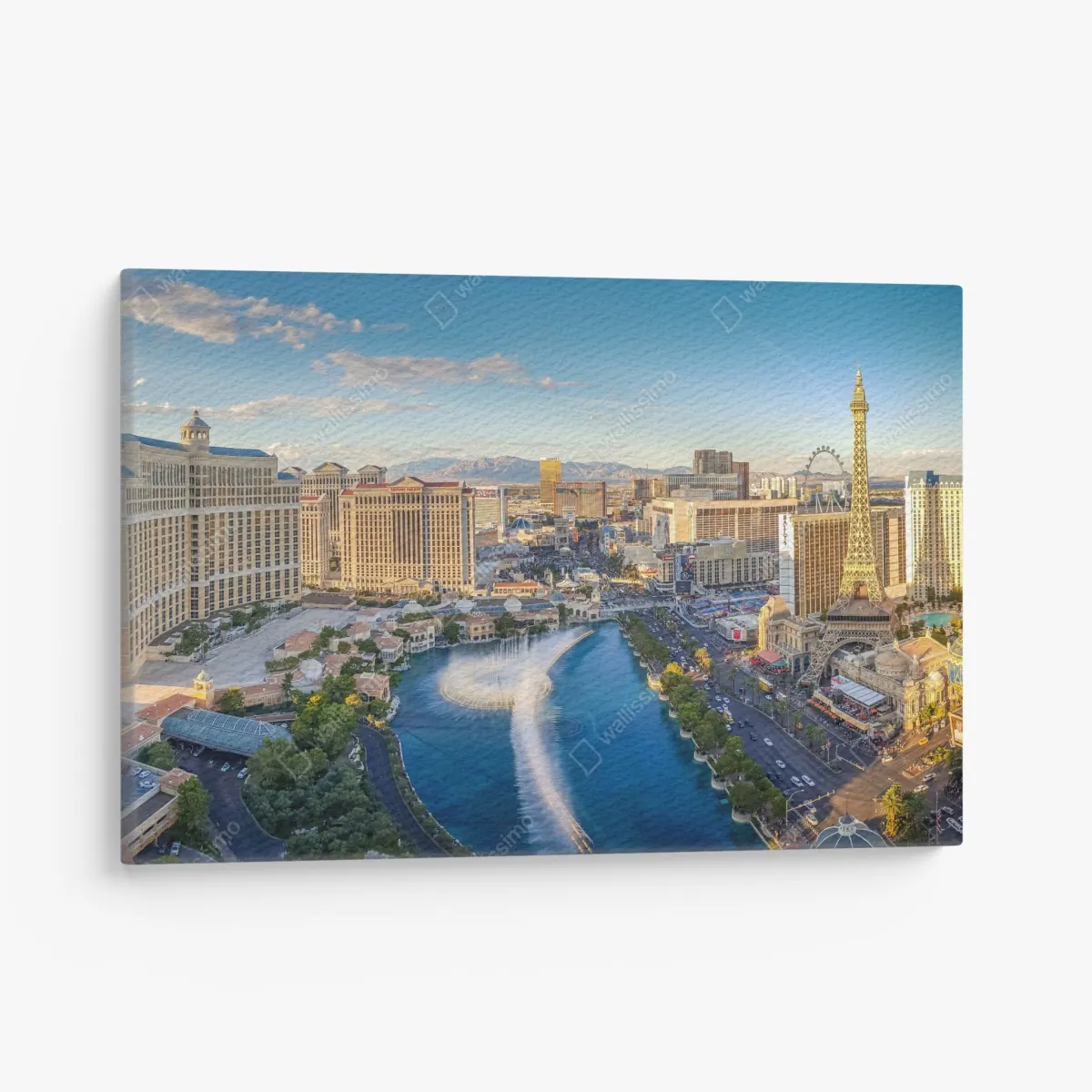 Leinwandbild abendliches panorama von Las Vegas am strip – Wallnifity®