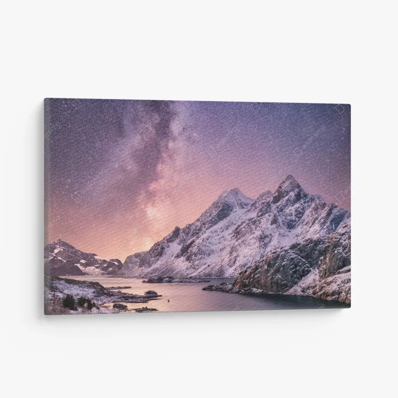 Leinwandbild weiße betonfassade im geometrischen muster – Wallnifity®