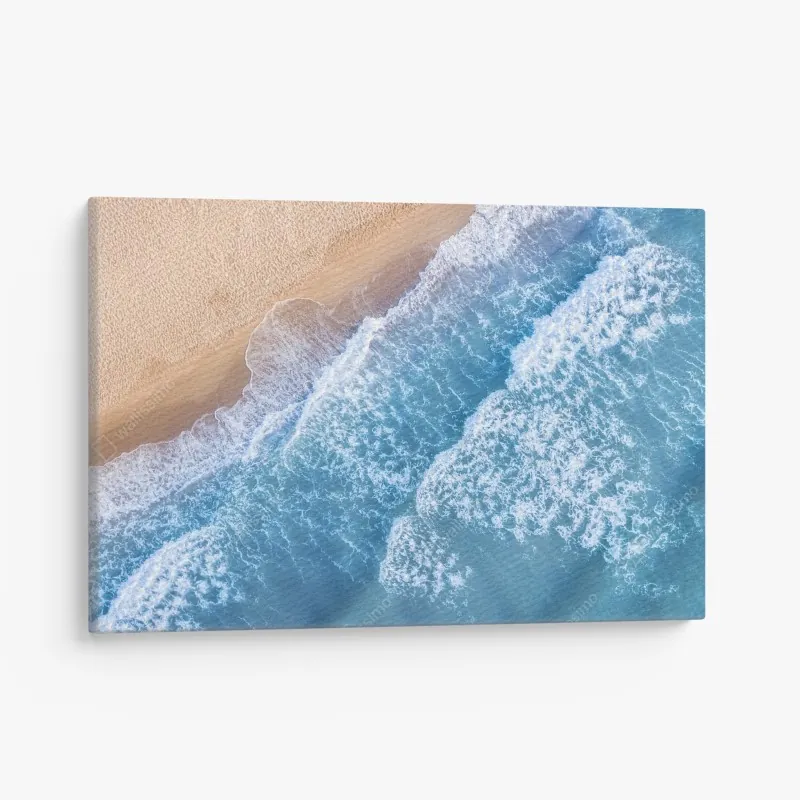 Leinwandbild lebhafte türkis und limetten aquarellspritzer – Wallnifity®