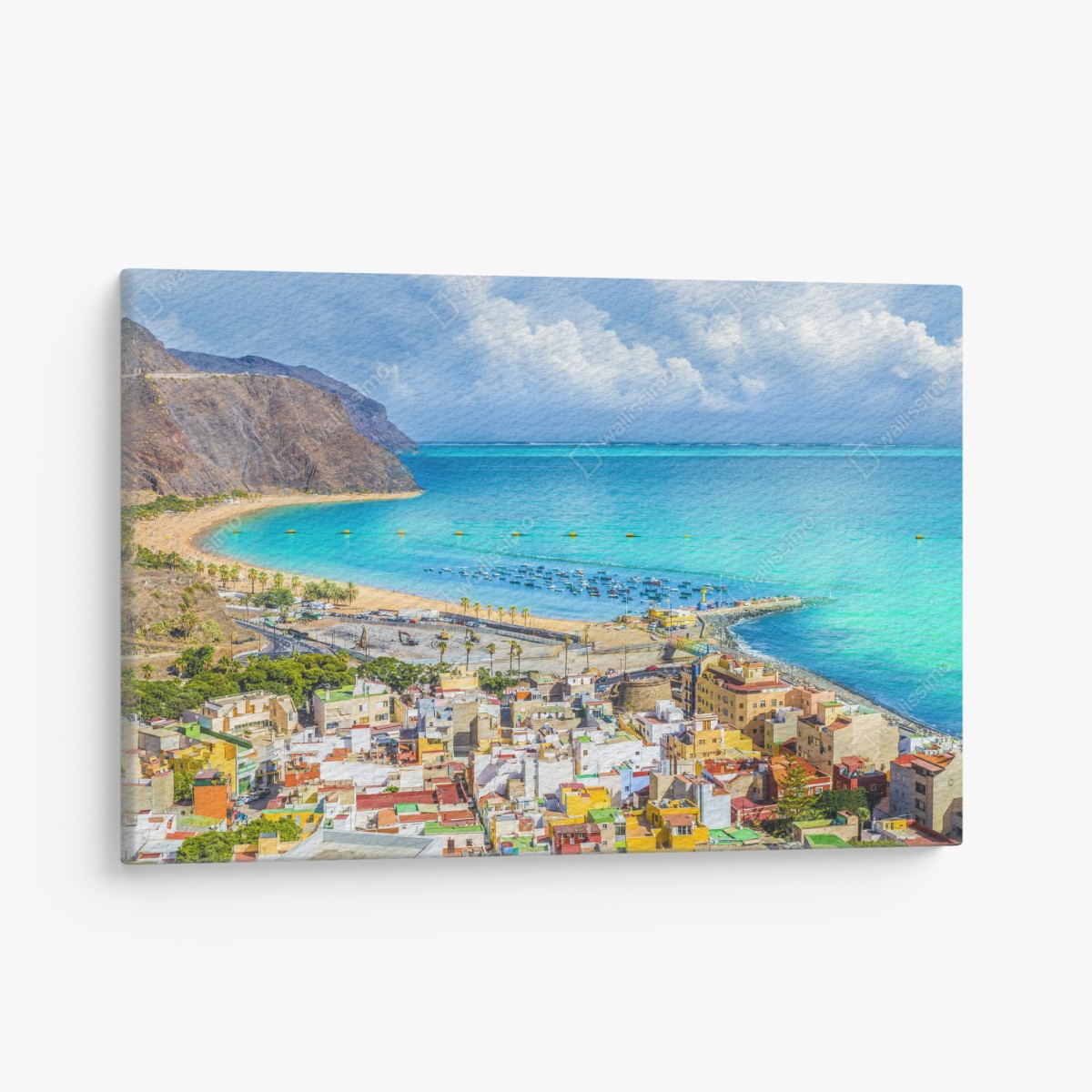 Leinwandbild panorama des Strandes Las Teresitas, Teneriffa – Wallnifity®