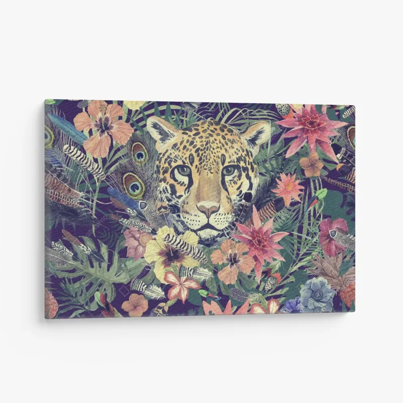 Leinwandbild nebliger immergrüner wald panorama – Wallnifity®