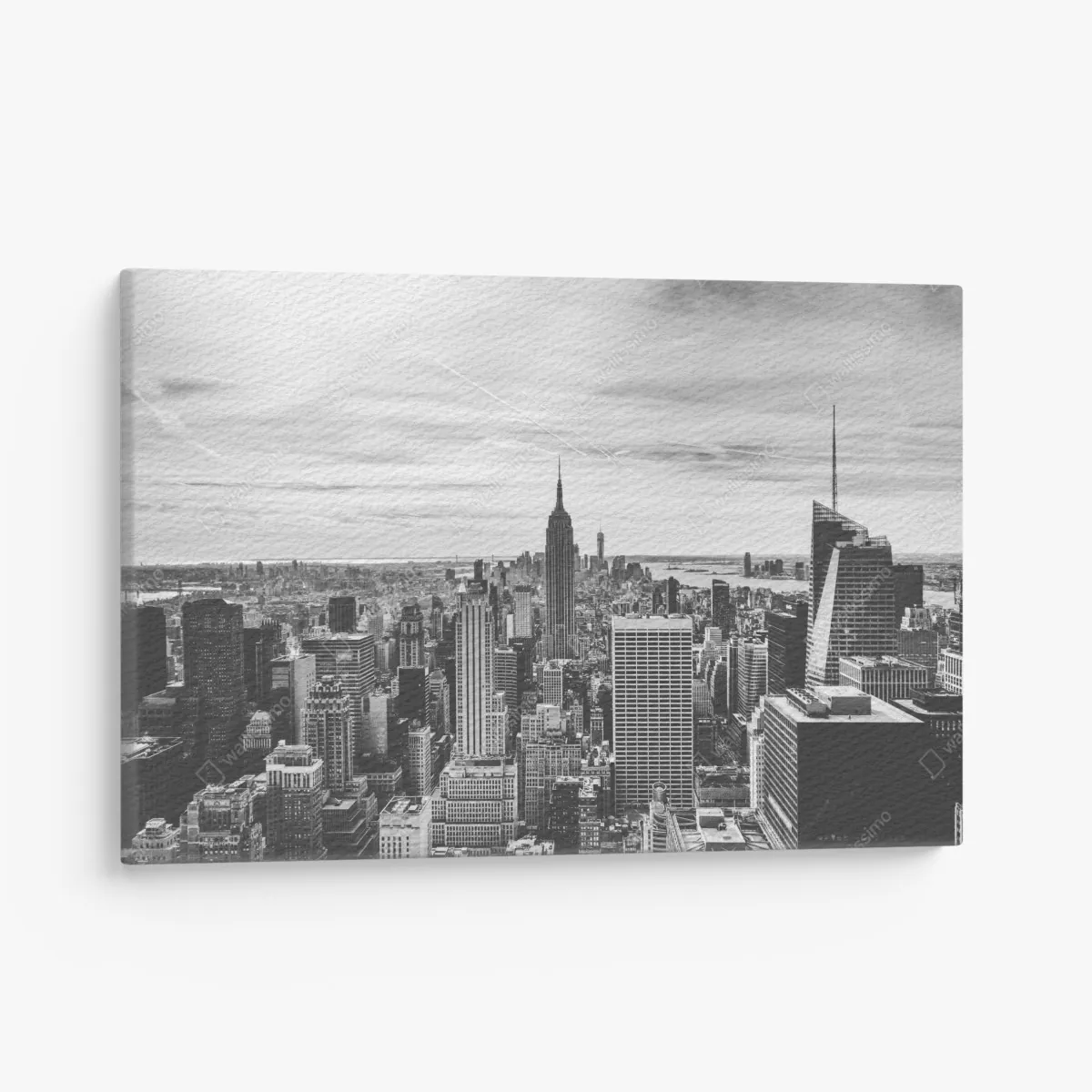 Leinwandbild panorama von New York in graustufen – Wallnifity®
