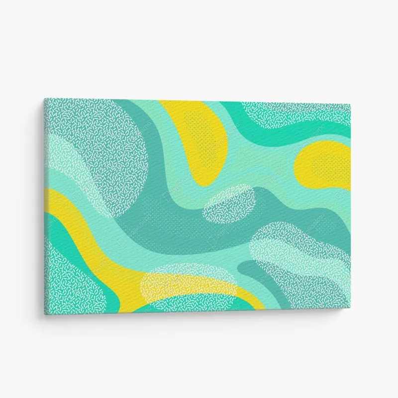 Leinwandbild ruhiger waldsteg im grünen – Wallnifity®