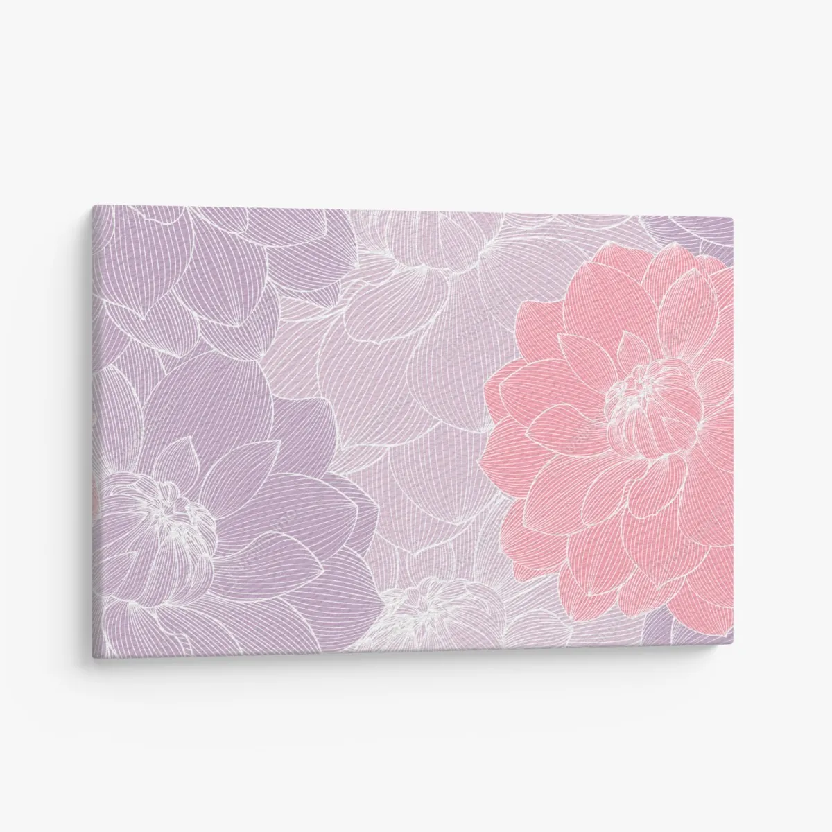 Leinwandbild zartes pastell blumenmuster – Wallnifity®