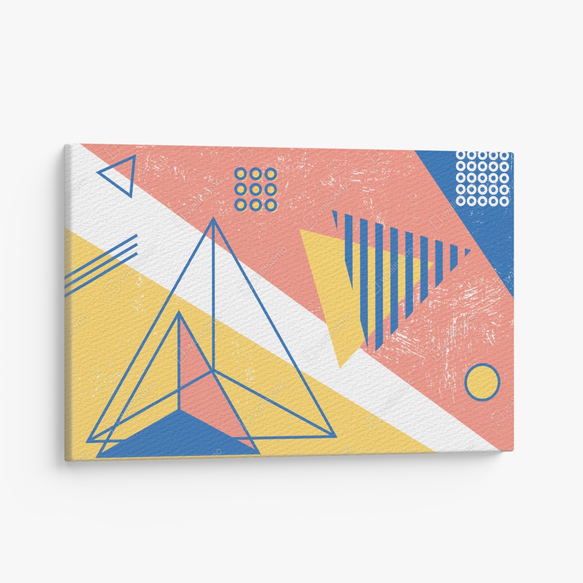 Leinwandbild pastellfarbene geometrische komposition – Wallnifity®
