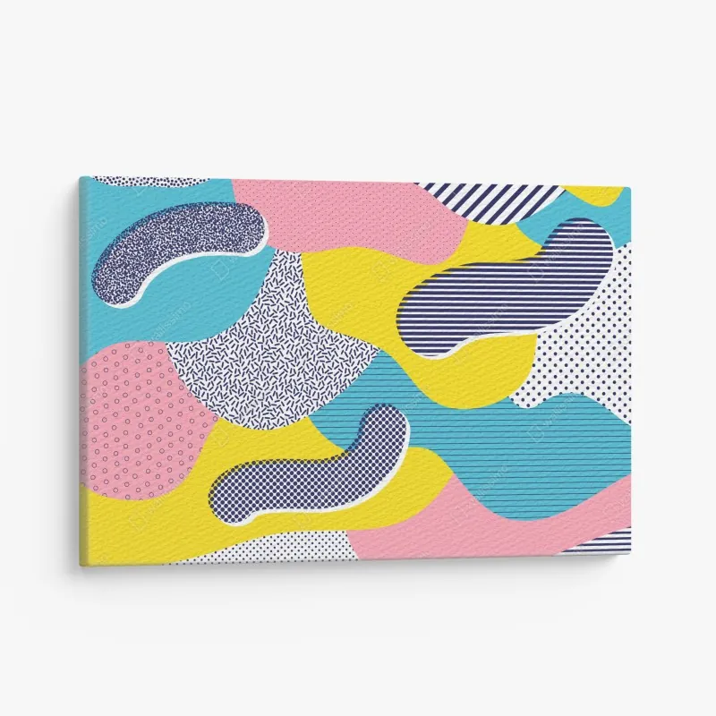 Leinwandbild nahtloses muster mit rock-symbolen – Wallnifity®