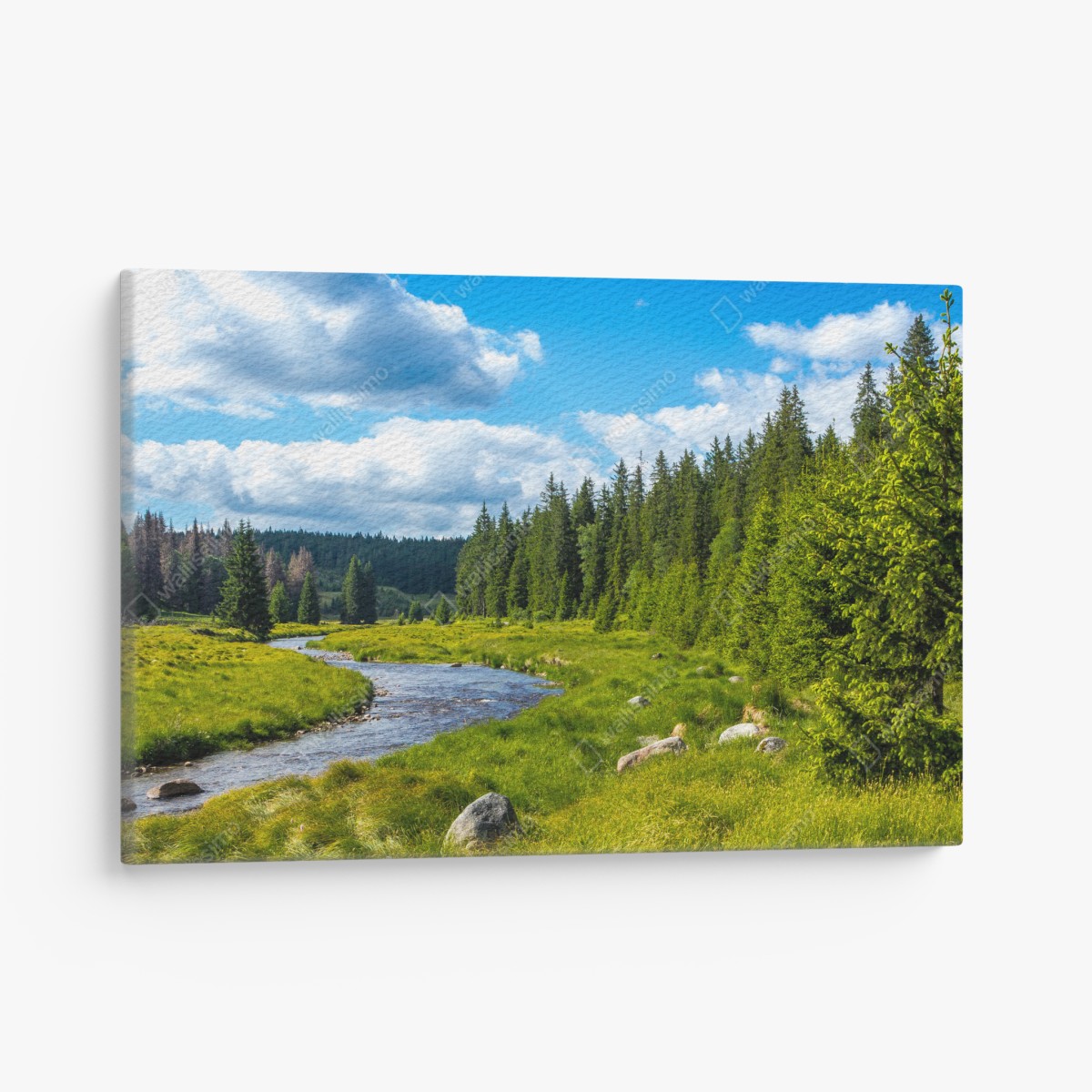 Leinwandbild ruhige flusslandschaft – Wallnifity®