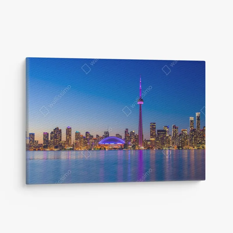 Leinwandbild Dubai skyline in der goldenen stunde – Wallnifity®