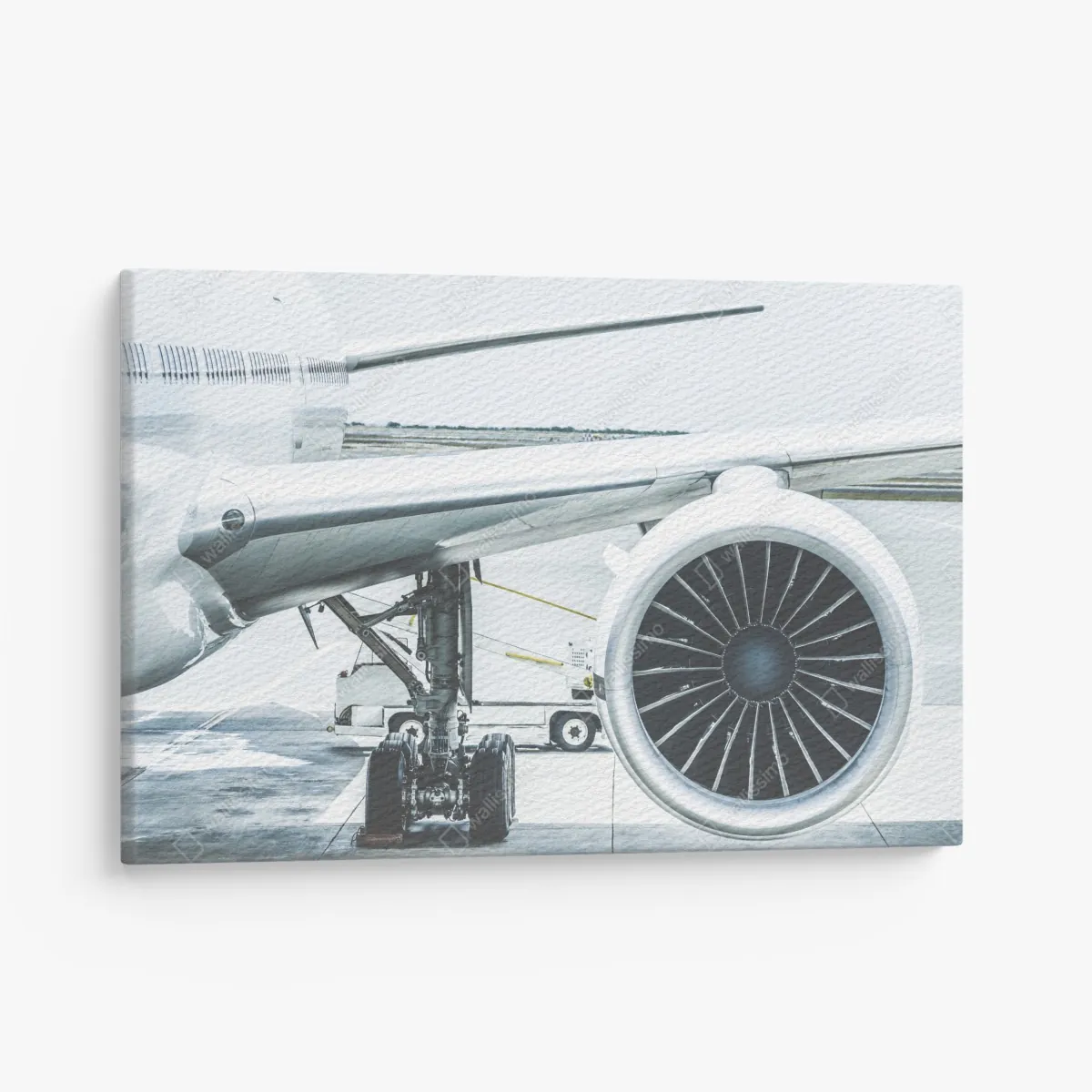 Leinwandbild nahaufnahme triebwerk am terminal – Wallnifity®