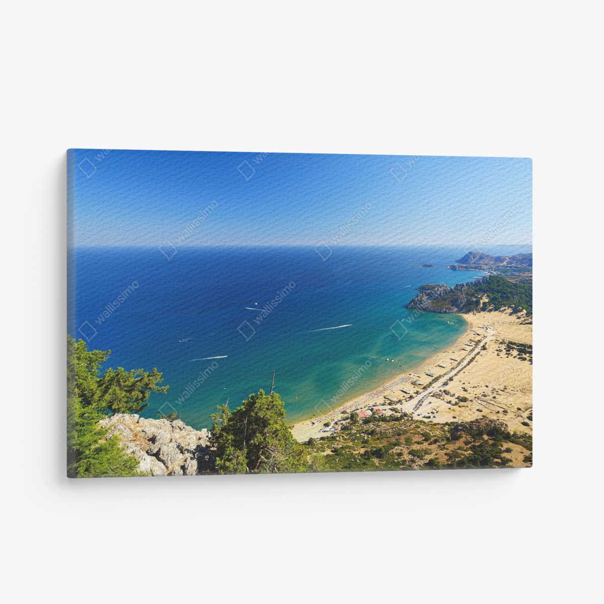 Leinwandbild ruhige türkisfarbene küstenpanorama – Wallnifity®