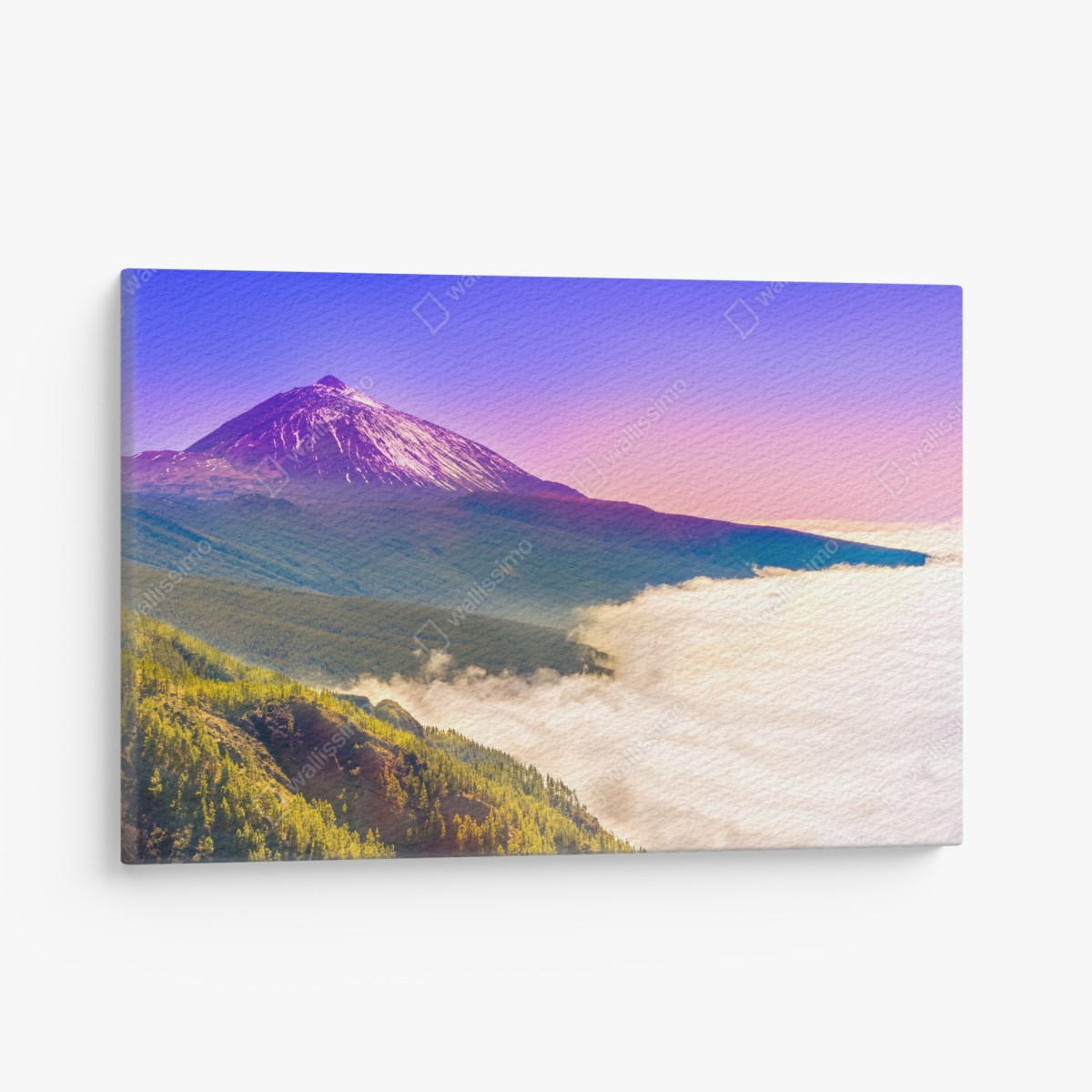 Leinwandbild vulkanischer gipfel Teide über einem meer aus wolken – Wallnifity®