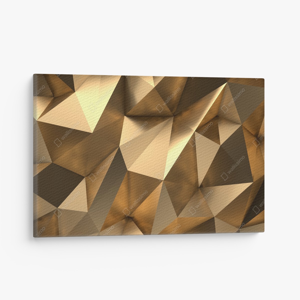 Leinwandbild goldene geometrische facetten – Wallnifity®