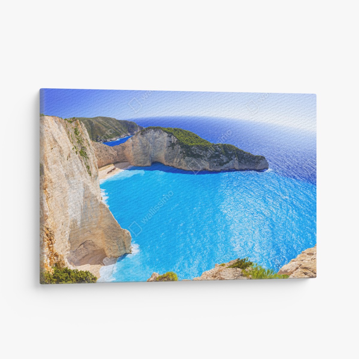 Leinwandbild türkisblauer klippenstrand panorama – Wallnifity®
