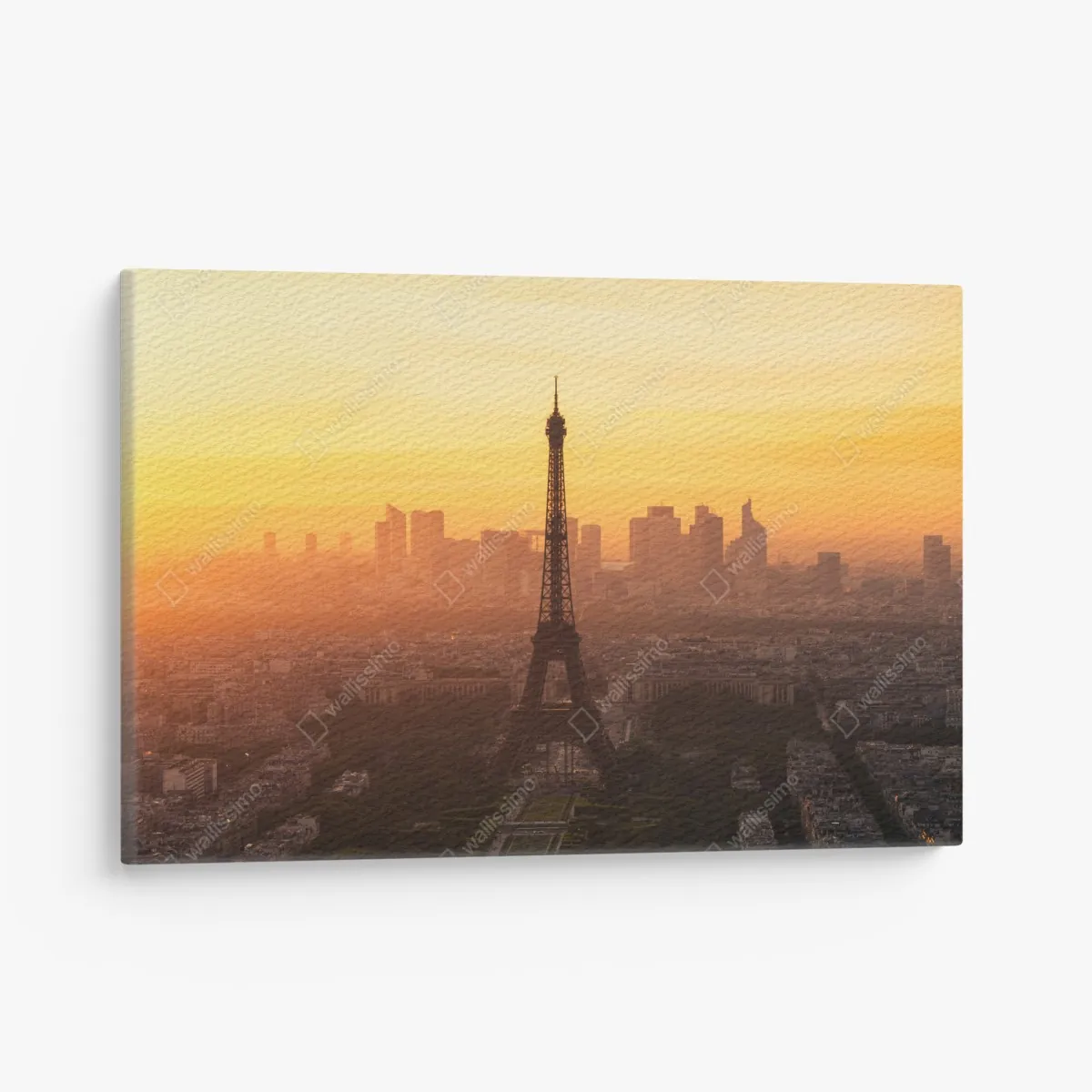 Leinwandbild Paris sonnenuntergang mit Eiffelturm – Wallnifity®