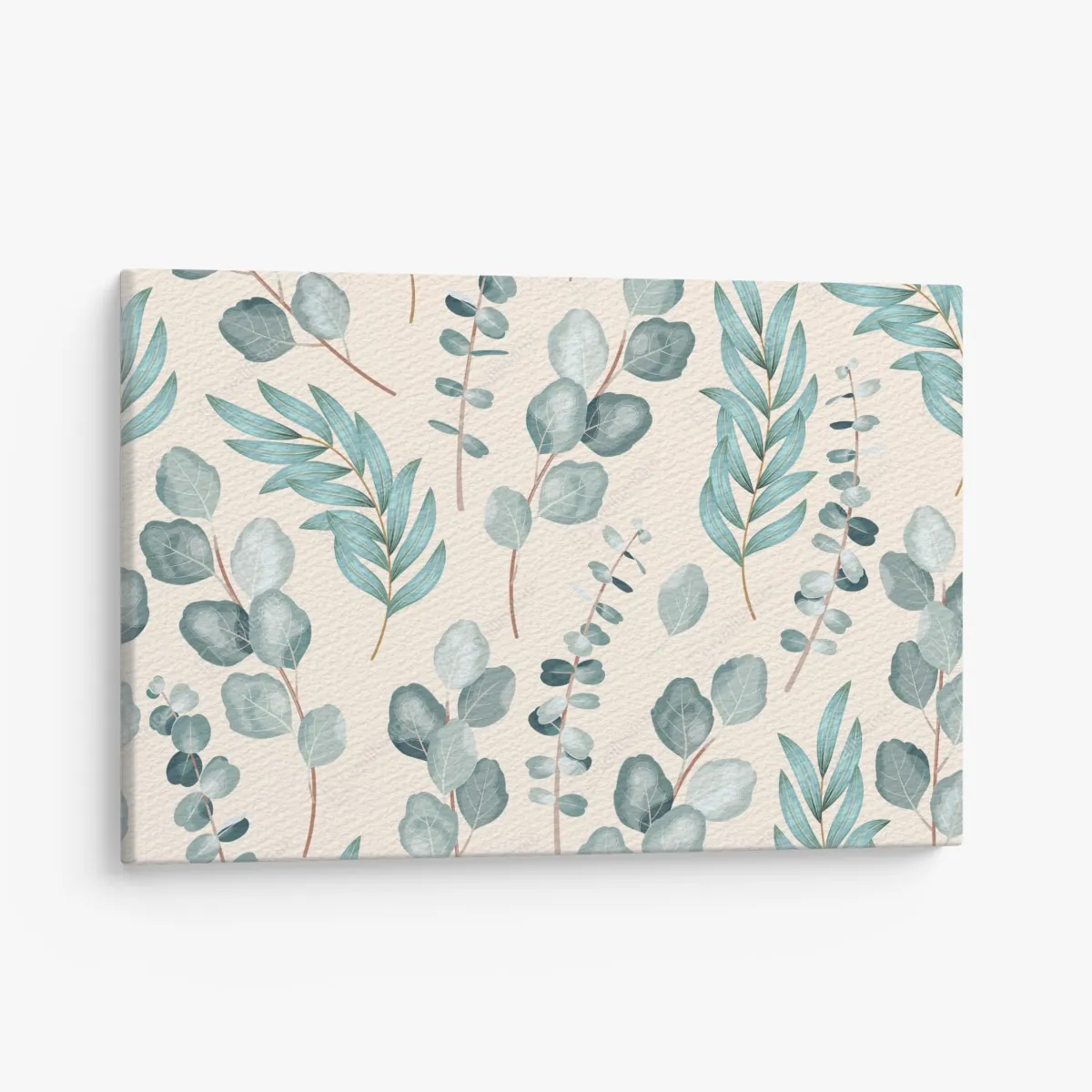 Leinwandbild pastell eukalyptus blattmuster – Wallnifity®