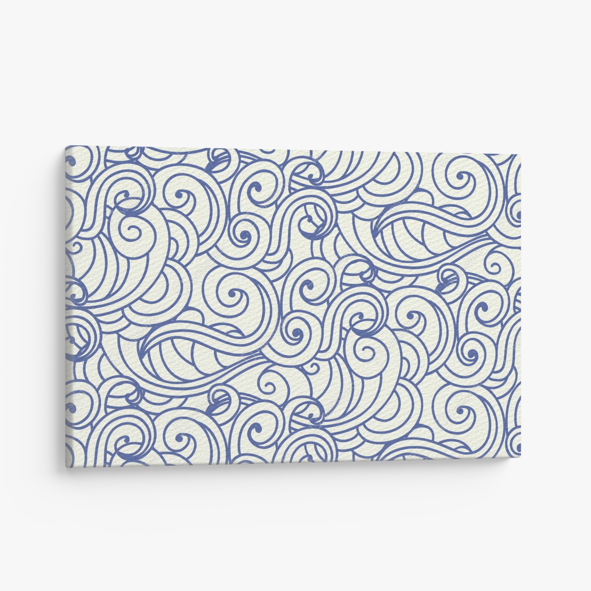 Leinwandbild nahtloses blaues wirbelmuster – Wallnifity®