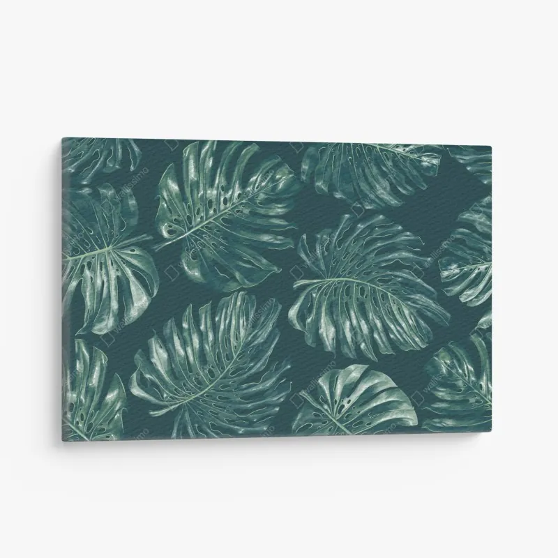 Leinwandbild sonniger waldweg zwischen kiefern – Wallnifity®