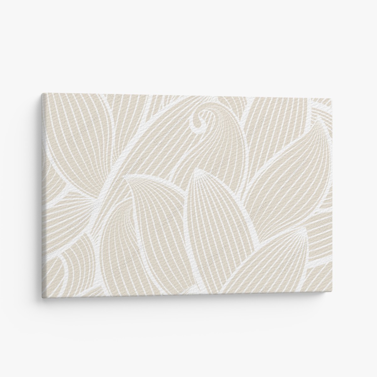 Leinwandbild zartes beige botanisches muster – Wallnifity®