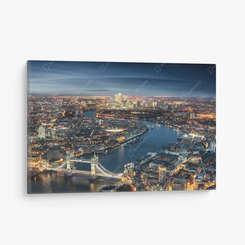 Leinwandbild türkis und gold abstrakte fließmalerei – Wallnifity®