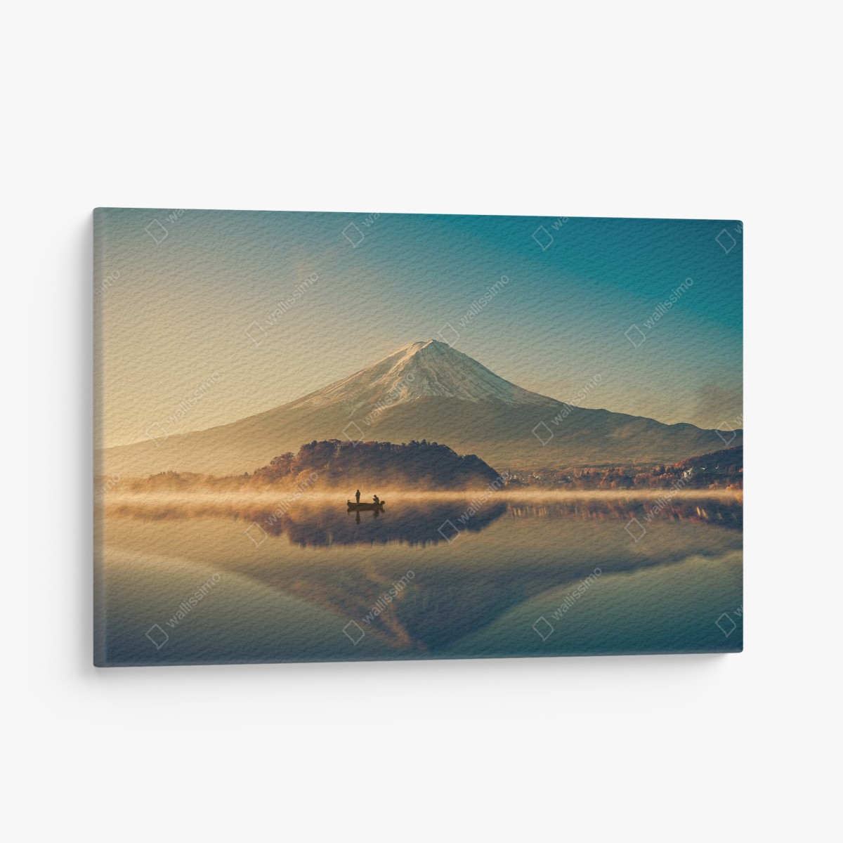 Leinwandbild sonnenaufgang über Mount Fuji am Kawaguchiko-See – Wallnifity®
