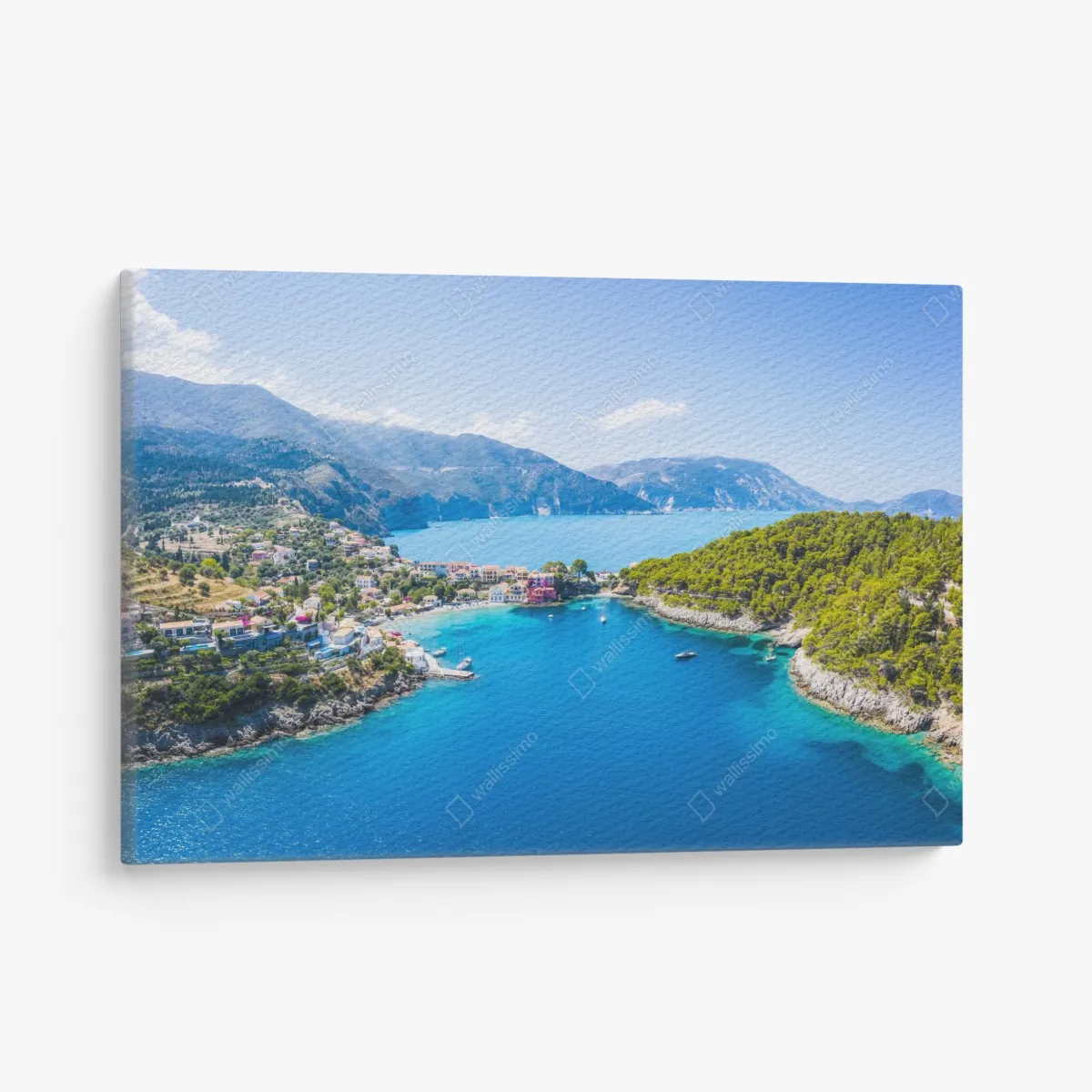 Leinwandbild sonnige bucht mit türkisfarbenem wasser – Wallnifity®