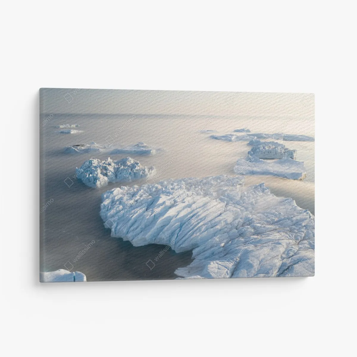 Leinwandbild nebelige eisberglandschaft – Wallnifity®