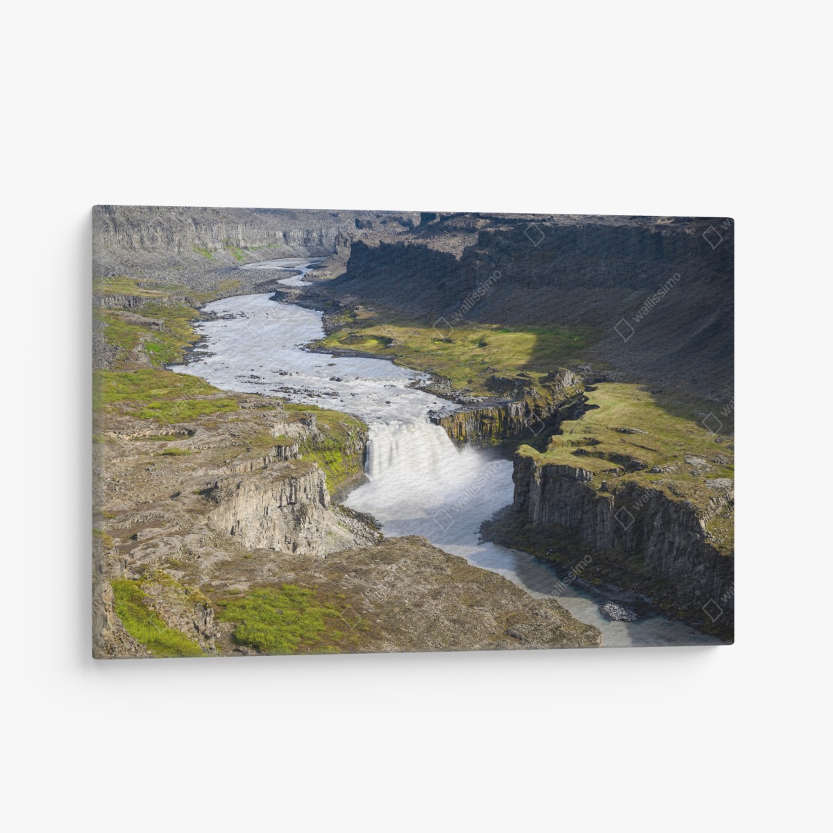 Leinwandbild majestätischer wasserfall in einer isländischen schlucht – Wallnifity®