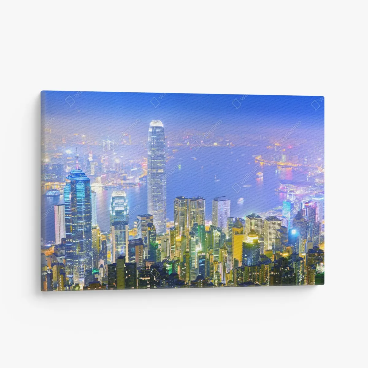 Leinwandbild Hong Kong skyline bei nacht – Wallnifity®