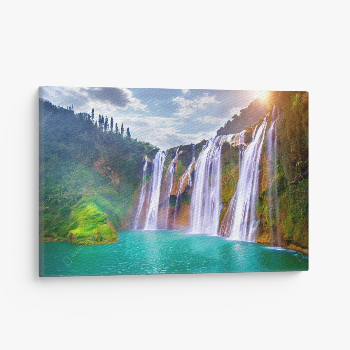 Leinwandbild Jiulong wasserfall türkis kaskade in Luoping, China – Wallnifity®