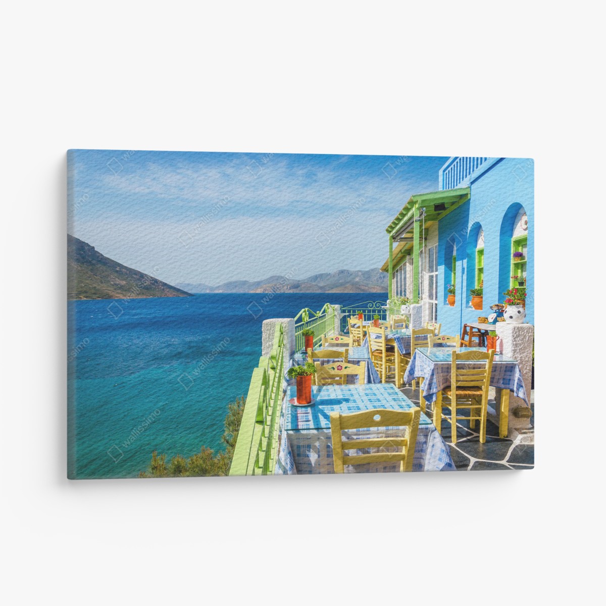 Leinwandbild sonnige terrasse am Mittelmeer – Wallnifity®