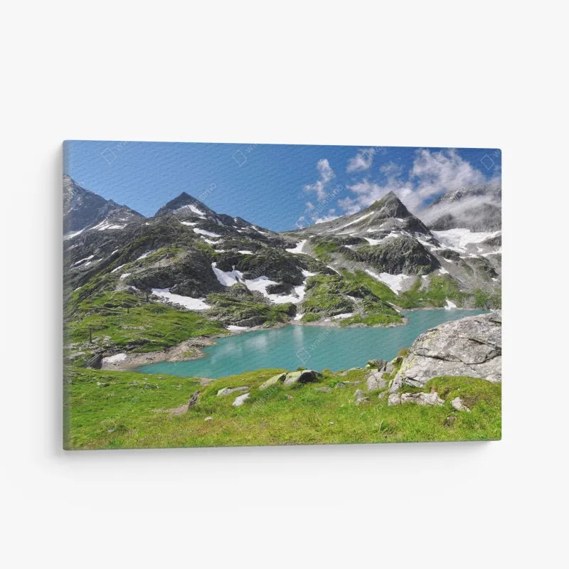 Leinwandbild sonnige terrasse am meer mit küstenblick – Wallnifity®