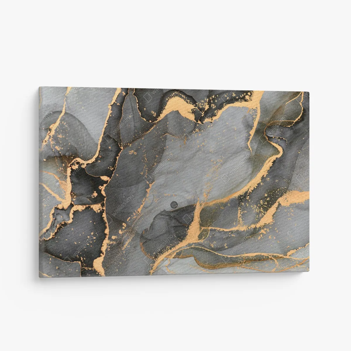 Leinwandbild rauchiger grauer marmor mit goldenen adern – Wallnifity®