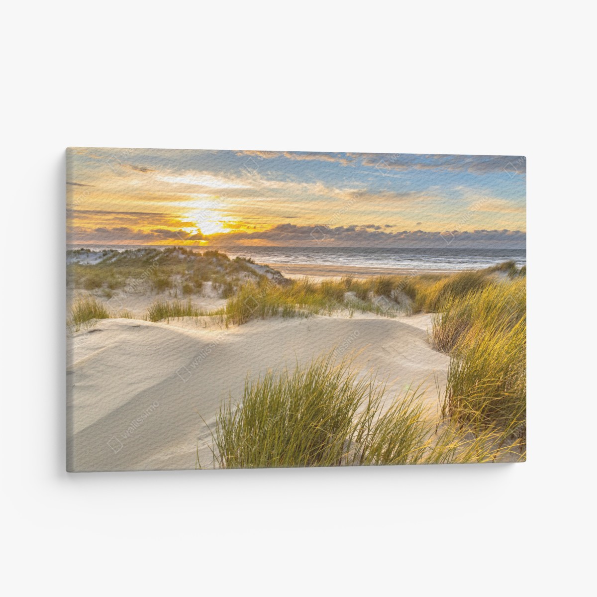 Leinwandbild sonnenuntergang über den dünen von Ameland – Wallnifity®