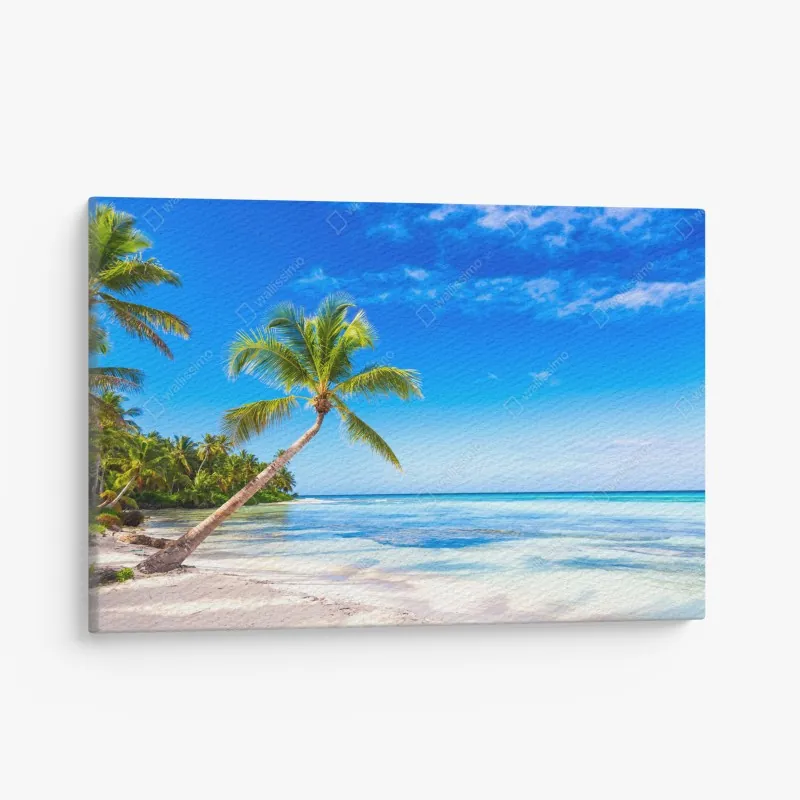 Leinwandbild eukalyptus aquarellblätter auf dunklem hintergrund – Wallnifity®