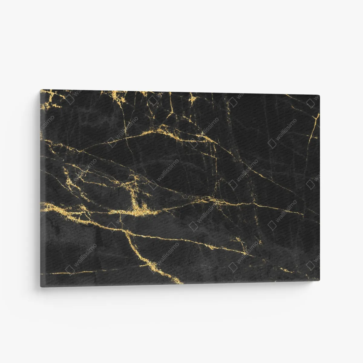 Leinwandbild schwarzer marmor mit goldenen adern – Wallnifity®