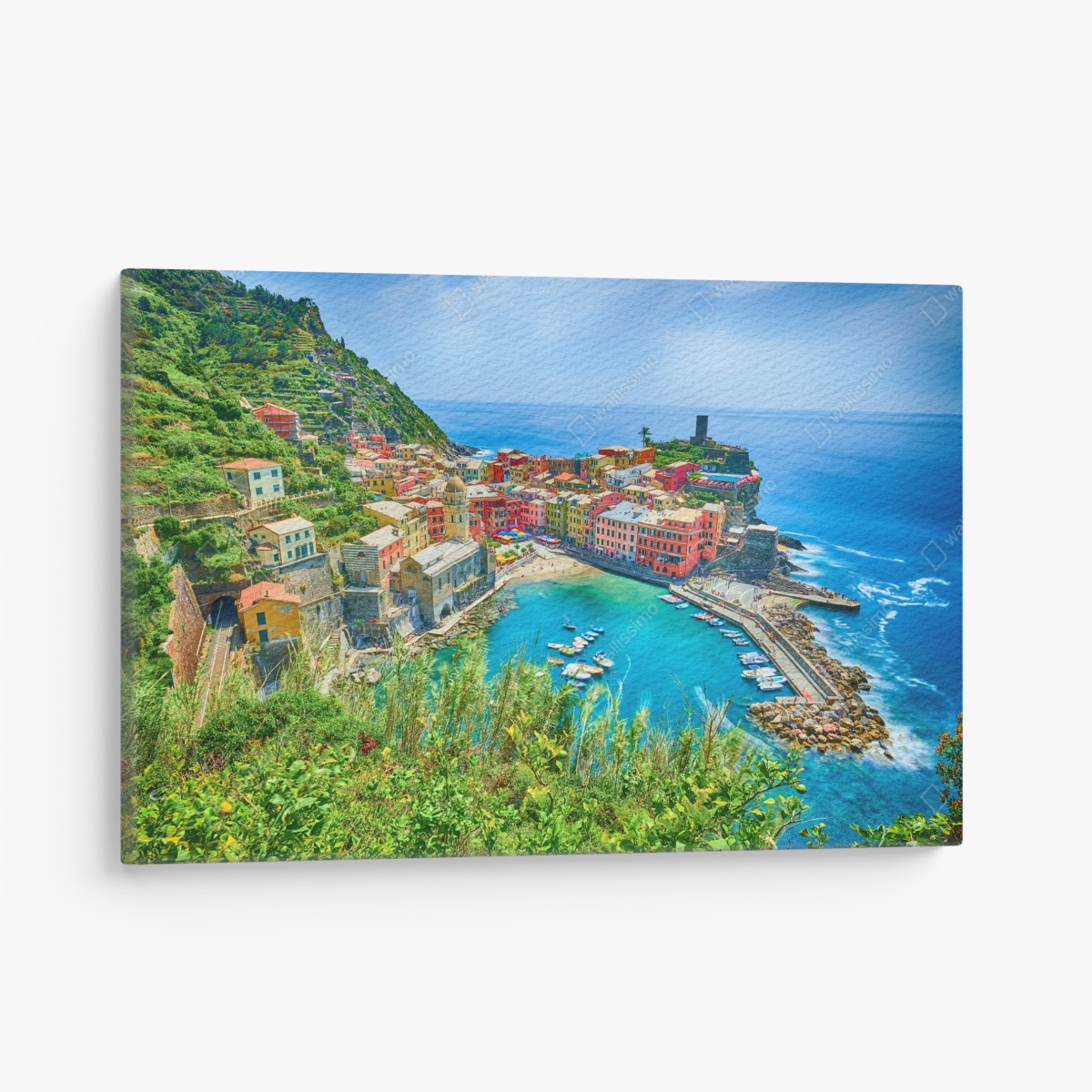 Leinwandbild Vernazza bunte küstenstadt, Italien – Wallnifity®