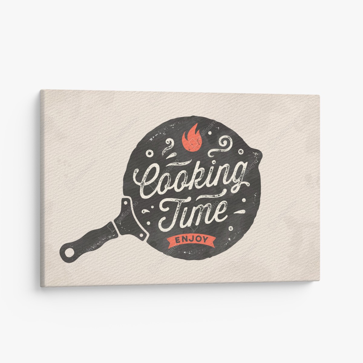 Leinwandbild cooking time retro küchendekor – Wallnifity®