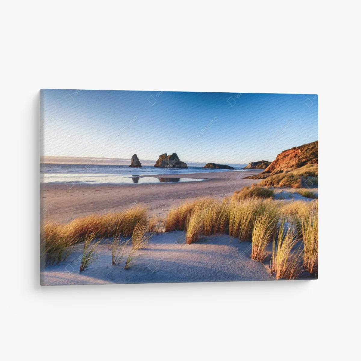 Leinwandbild Wharariki Beach friedliche küstenlandschaft im morgenlicht – Wallnifity®
