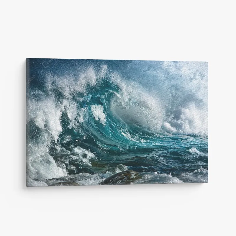 Leinwandbild neblige bergpanorama über dem tal – Wallnifity®