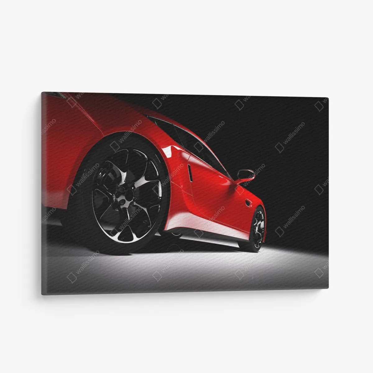Leinwandbild nahaufnahme eines roten sportwagens – Wallnifity®