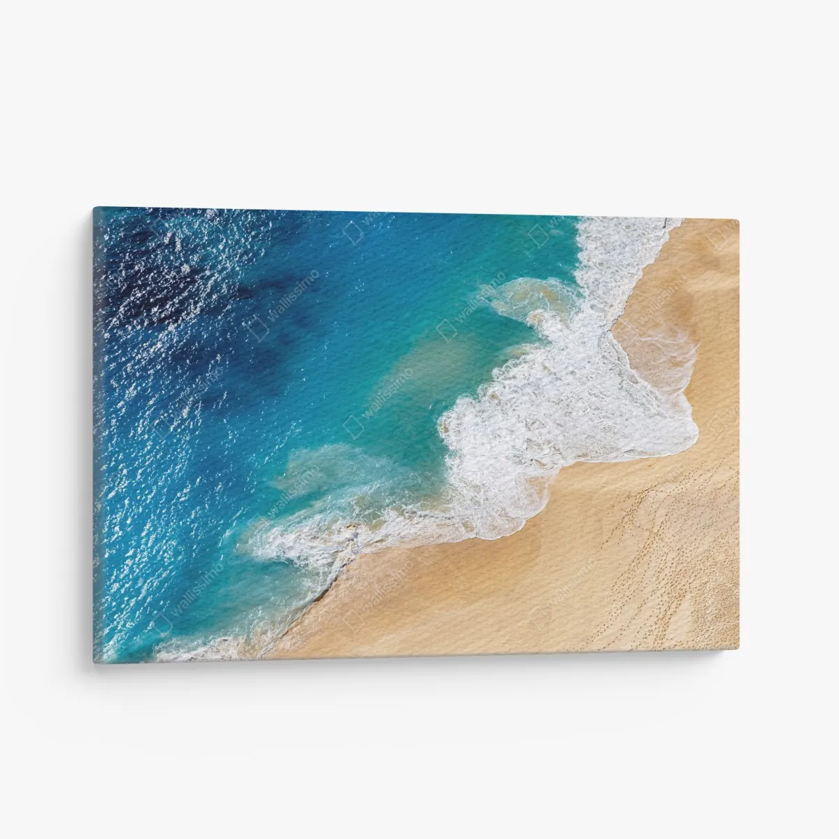 Leinwandbild luftaufnahme türkisfarbener strand – Wallnifity®