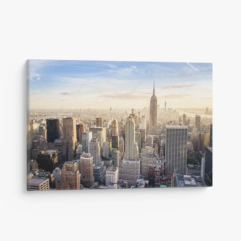 Leinwandbild leuchtende sonnenblume vor blauem himmel – Wallnifity®