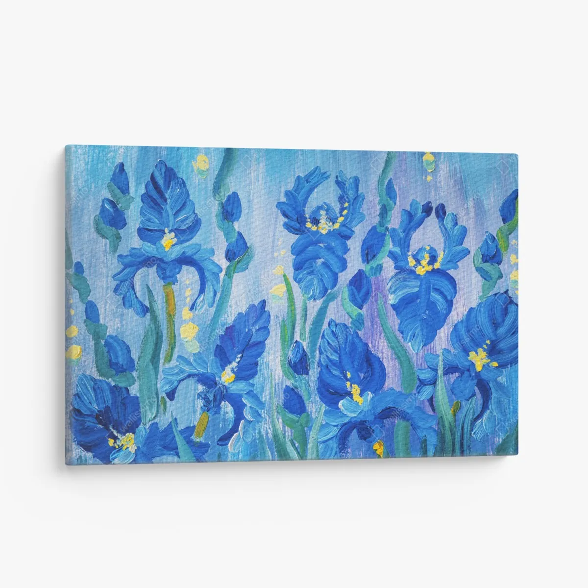 Leinwandbild lebendiger blauer iris-bund – Wallnifity®
